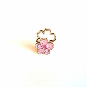 Pink Gold Flower Brooch